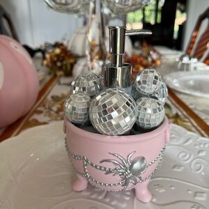 Pink and Silver Decorative Soap Dispenser